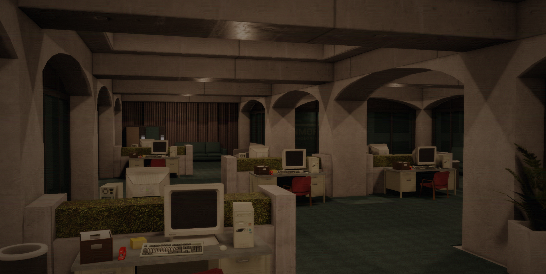 Venmork office workspace in game